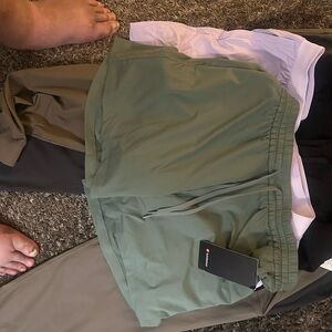 NEW Lululemon athletica Men's Olive Athletic Drawstring Shorts